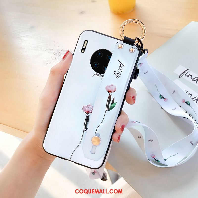 Étui Huawei Mate 30 Marque De Tendance Personnalité Blanc, Coque Huawei Mate 30 Luxe Incassable