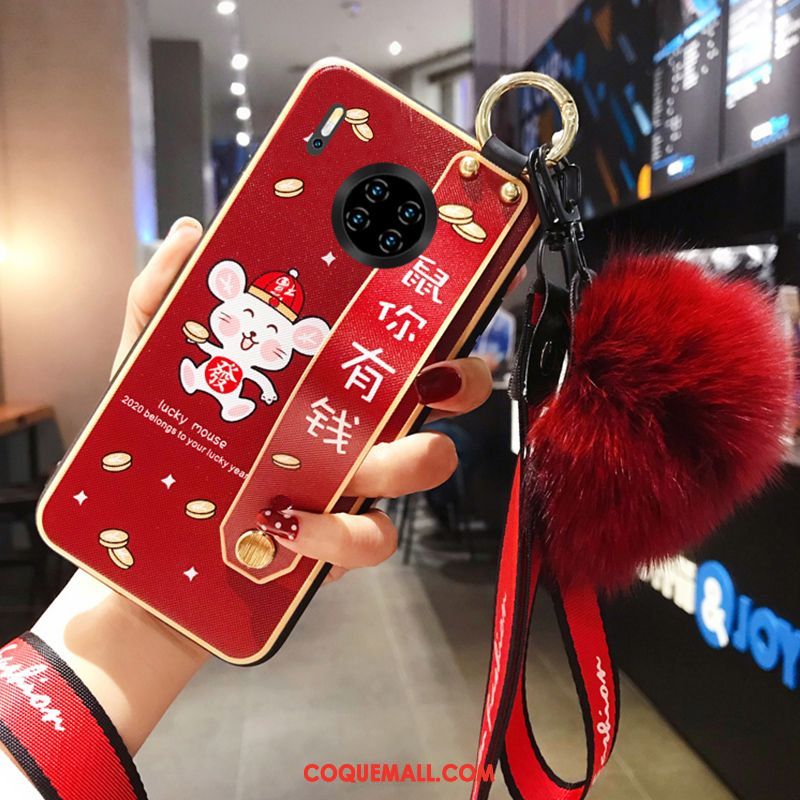 Étui Huawei Mate 30 Net Rouge Marque De Tendance Incassable, Coque Huawei Mate 30 Nouveau Rat