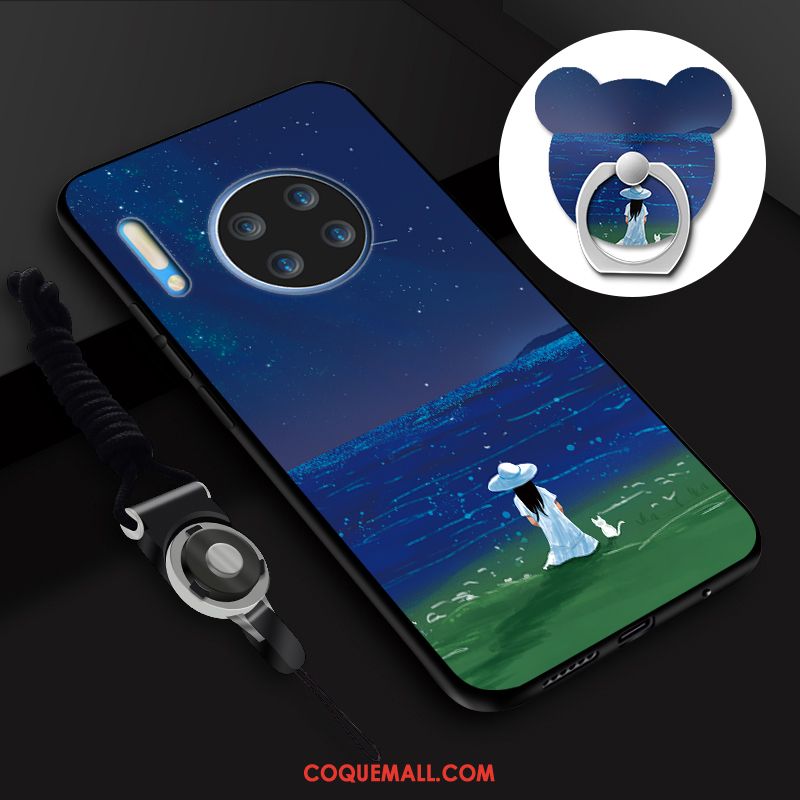 Étui Huawei Mate 30 Paysage Tempérer Membrane, Coque Huawei Mate 30 Anneau Antidérapant