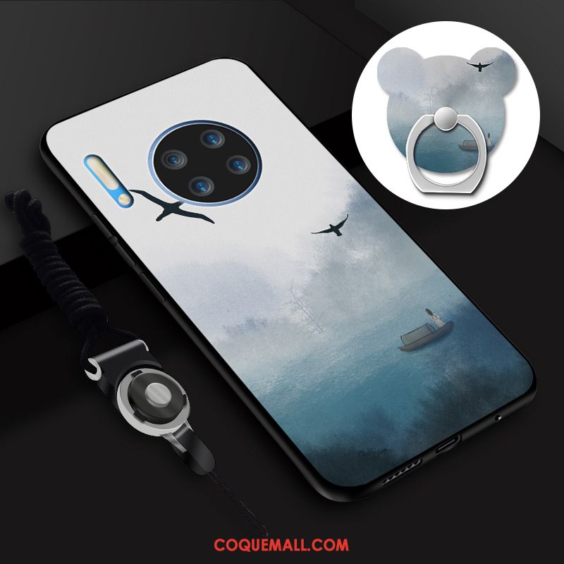 Étui Huawei Mate 30 Paysage Tempérer Membrane, Coque Huawei Mate 30 Anneau Antidérapant