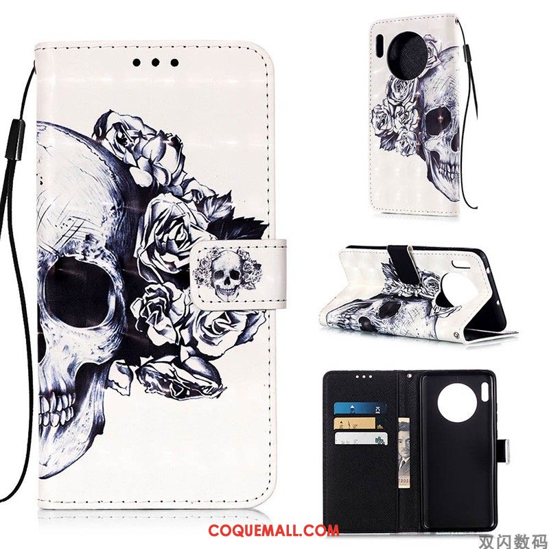 Étui Huawei Mate 30 Pro Clamshell Blanc Protection, Coque Huawei Mate 30 Pro Tout Compris Incassable