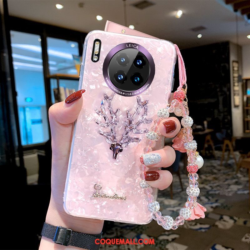 Étui Huawei Mate 30 Pro Coloré Nouveau Blanc, Coque Huawei Mate 30 Pro Tendance Strass