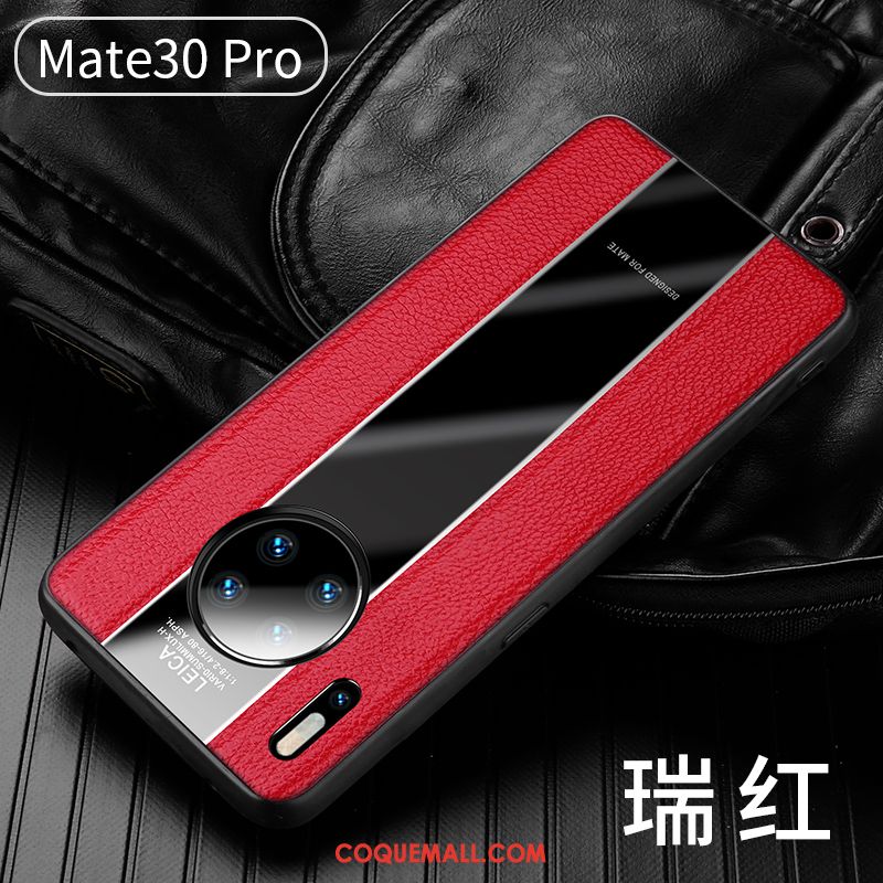 Étui Huawei Mate 30 Pro Cuir Véritable Silicone Magnétisme, Coque Huawei Mate 30 Pro Vert Tout Compris