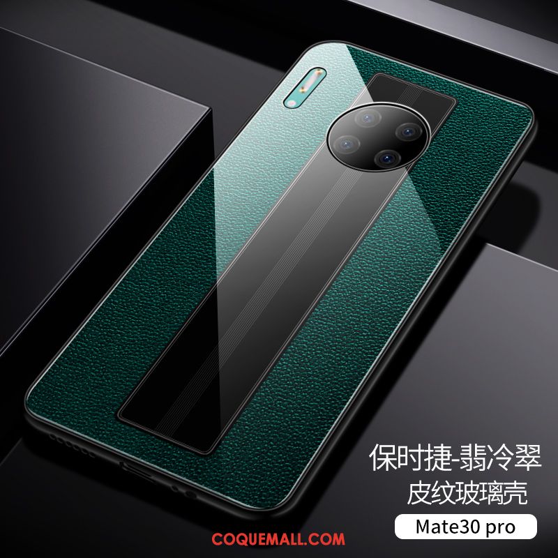 Étui Huawei Mate 30 Pro Incassable Net Rouge Verre, Coque Huawei Mate 30 Pro Créatif Téléphone Portable