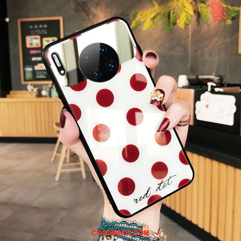 Étui Huawei Mate 30 Pro Marque De Tendance Cou Suspendu Rouge, Coque Huawei Mate 30 Pro Verre Amour