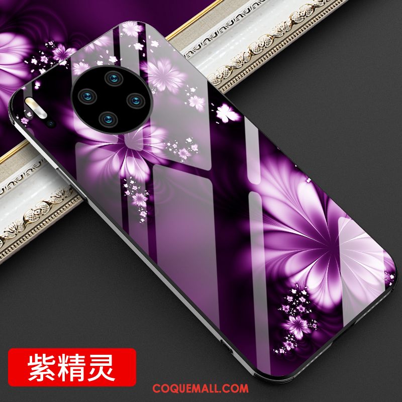 Étui Huawei Mate 30 Pro Miroir Nouveau Téléphone Portable, Coque Huawei Mate 30 Pro Mode Violet