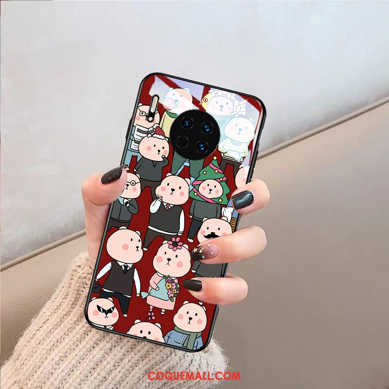 Étui Huawei Mate 30 Pro Noir Dessin Animé Mode, Coque Huawei Mate 30 Pro Refroidissement Nouveau