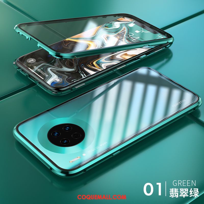 Étui Huawei Mate 30 Pro Nouveau Magnétisme Transparent, Coque Huawei Mate 30 Pro Créatif Reversible