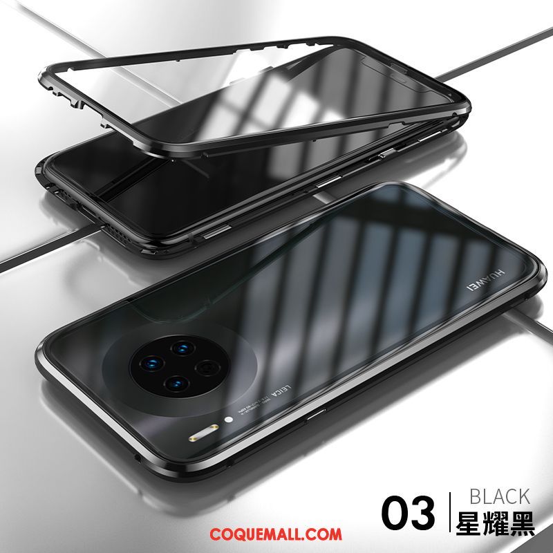 Étui Huawei Mate 30 Pro Nouveau Magnétisme Transparent, Coque Huawei Mate 30 Pro Créatif Reversible