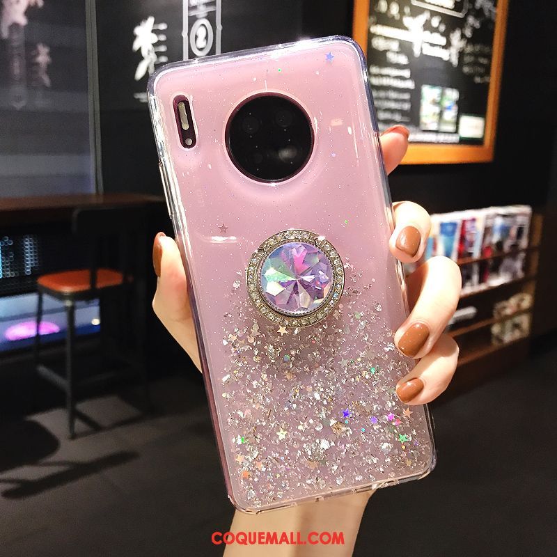 Étui Huawei Mate 30 Pro Nouveau Transparent Anneau, Coque Huawei Mate 30 Pro Téléphone Portable Luxe