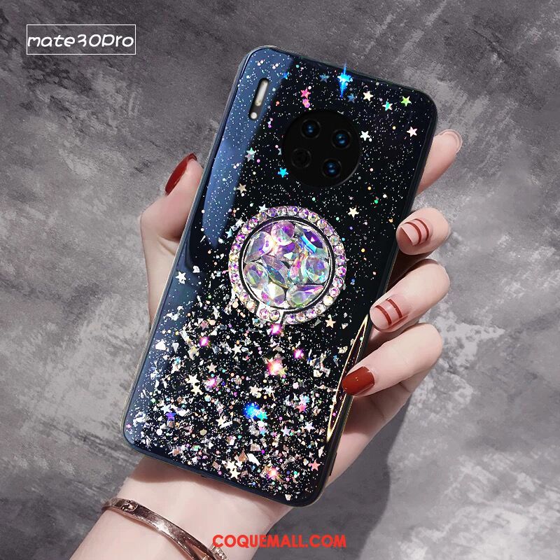 Étui Huawei Mate 30 Pro Peluche Noir Incassable, Coque Huawei Mate 30 Pro Silicone Téléphone Portable