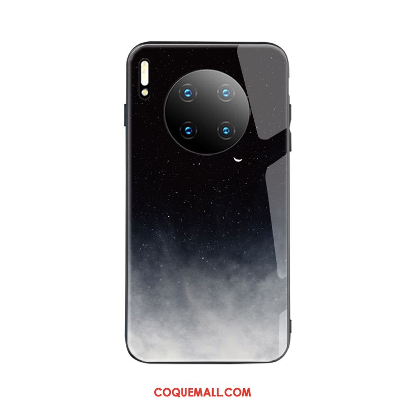 Étui Huawei Mate 30 Pro Personnalité Miroir Bleu, Coque Huawei Mate 30 Pro Verre Créatif