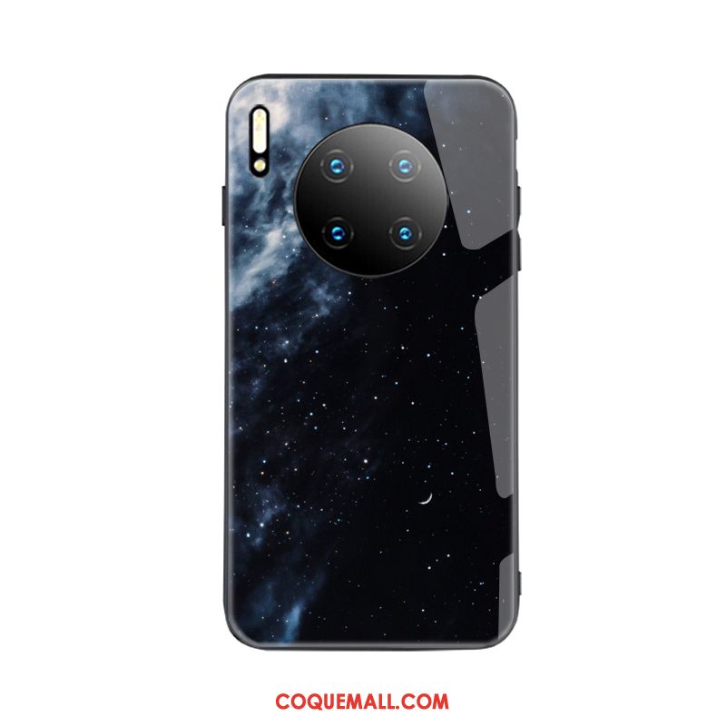 Étui Huawei Mate 30 Pro Personnalité Miroir Bleu, Coque Huawei Mate 30 Pro Verre Créatif