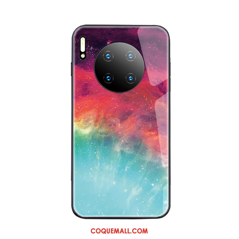 Étui Huawei Mate 30 Pro Personnalité Miroir Bleu, Coque Huawei Mate 30 Pro Verre Créatif