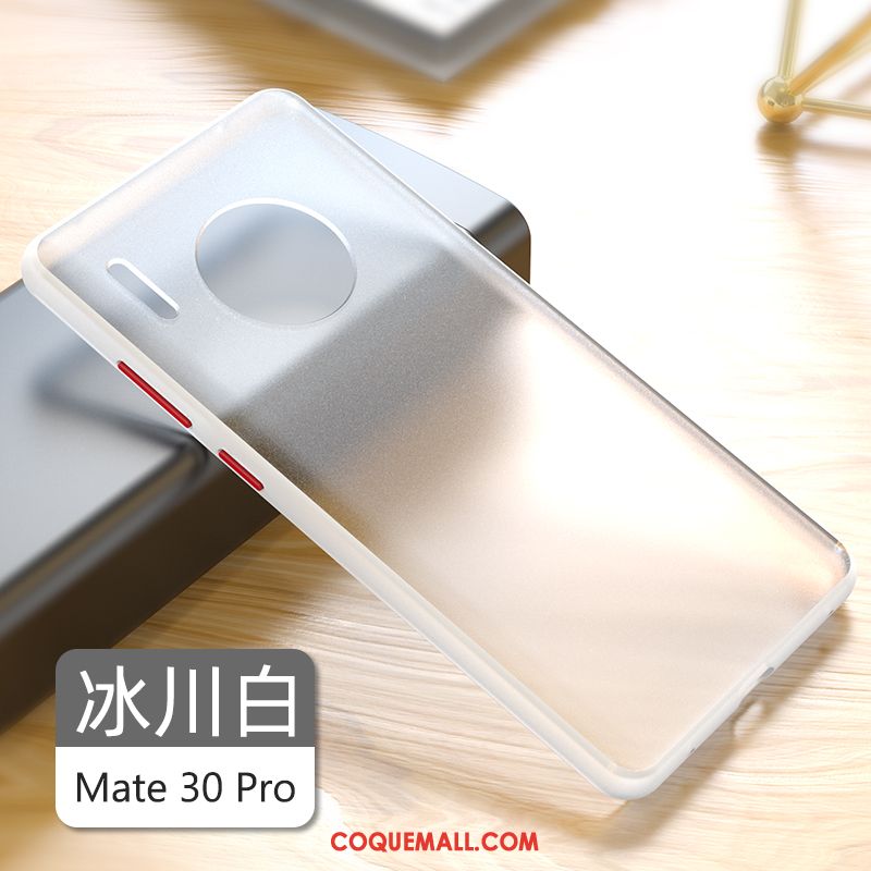 Étui Huawei Mate 30 Pro Tendance Délavé En Daim Incassable, Coque Huawei Mate 30 Pro Silicone Bleu