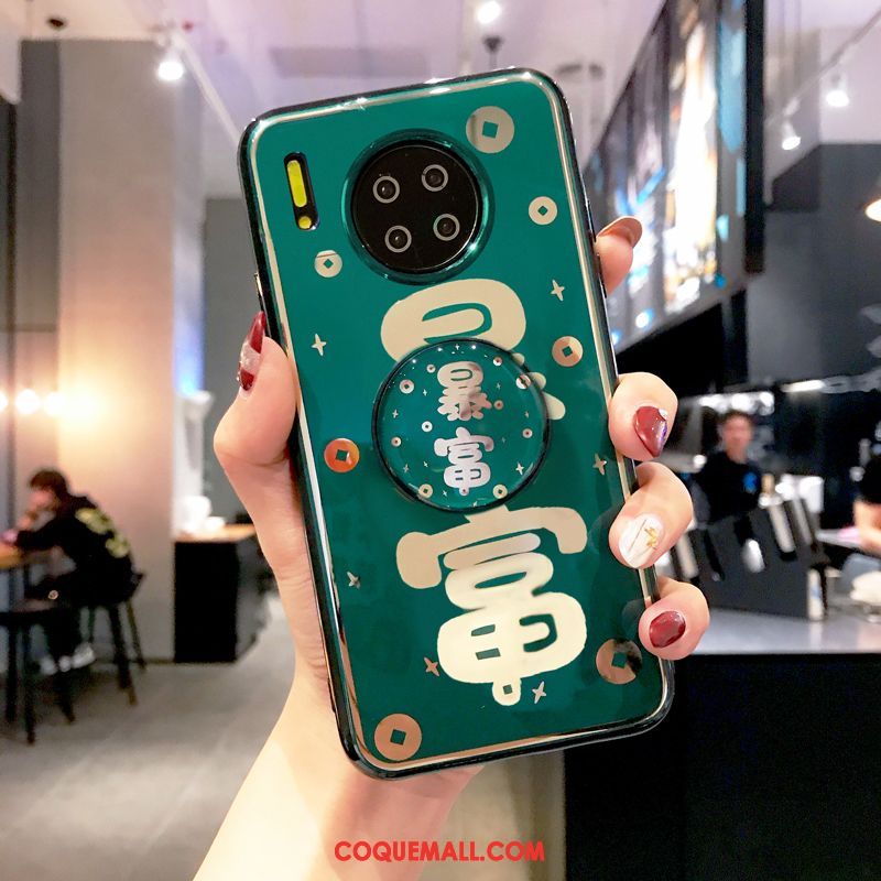 Étui Huawei Mate 30 Pro Téléphone Portable Amoureux Placage, Coque Huawei Mate 30 Pro Vert Tendance