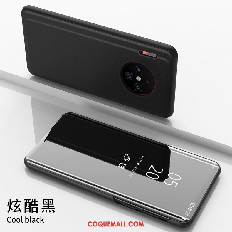 Étui Huawei Mate 30 Pro Téléphone Portable Miroir Protection, Coque Huawei Mate 30 Pro En Cuir Support