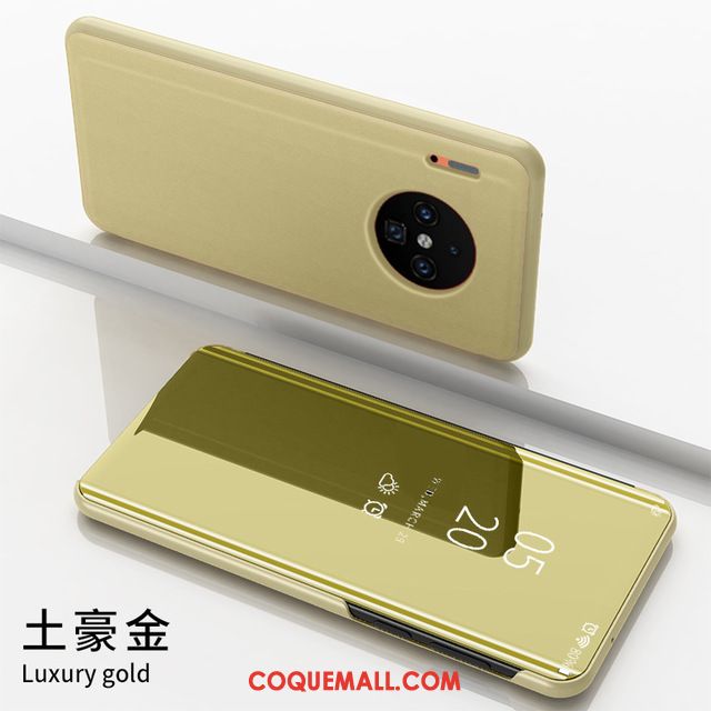 Étui Huawei Mate 30 Pro Téléphone Portable Miroir Protection, Coque Huawei Mate 30 Pro En Cuir Support