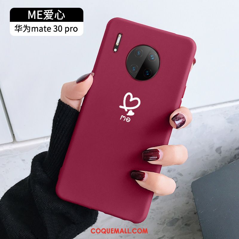 Étui Huawei Mate 30 Pro Téléphone Portable Silicone Incassable, Coque Huawei Mate 30 Pro Simple Amour