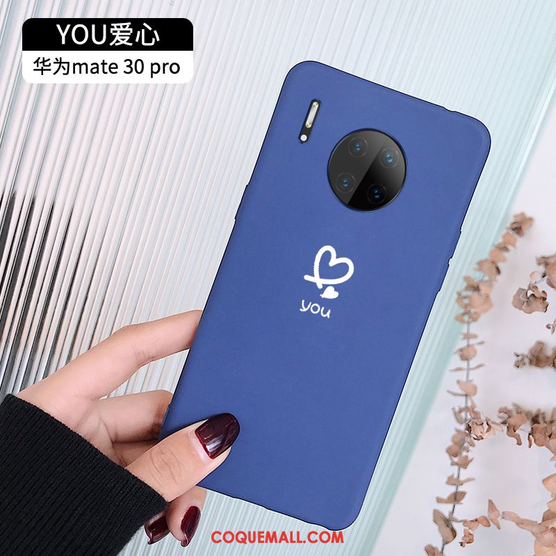 Étui Huawei Mate 30 Pro Téléphone Portable Silicone Incassable, Coque Huawei Mate 30 Pro Simple Amour