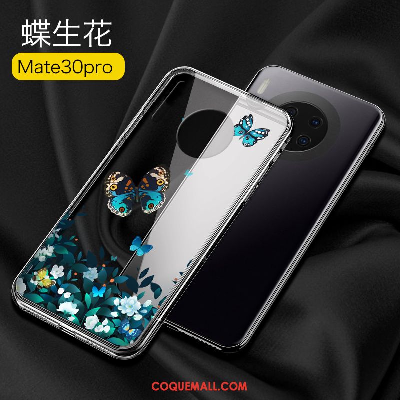 Étui Huawei Mate 30 Pro Verre Fluide Doux Marque De Tendance, Coque Huawei Mate 30 Pro Personnalité Très Mince