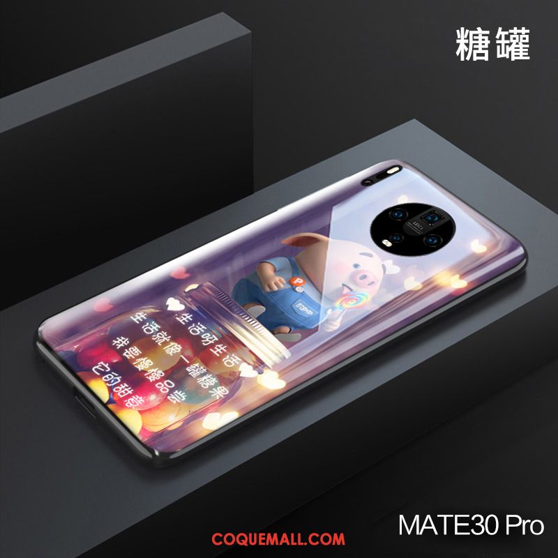 Étui Huawei Mate 30 Pro Verre Incassable Tout Compris, Coque Huawei Mate 30 Pro Personnalité Marque De Tendance