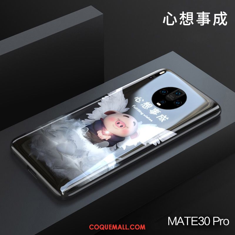 Étui Huawei Mate 30 Pro Verre Incassable Tout Compris, Coque Huawei Mate 30 Pro Personnalité Marque De Tendance