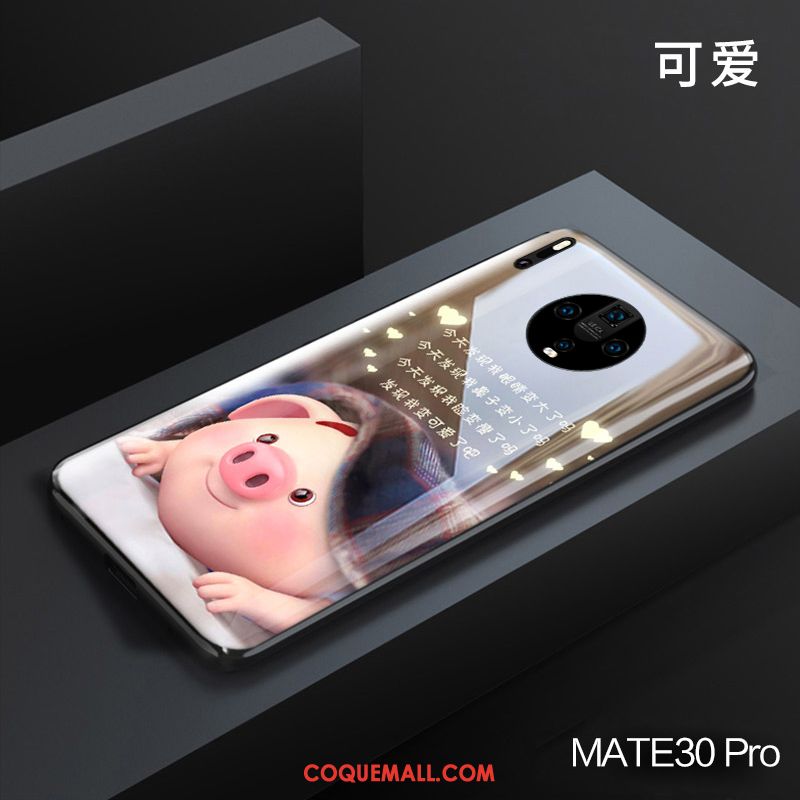 Étui Huawei Mate 30 Pro Verre Incassable Tout Compris, Coque Huawei Mate 30 Pro Personnalité Marque De Tendance