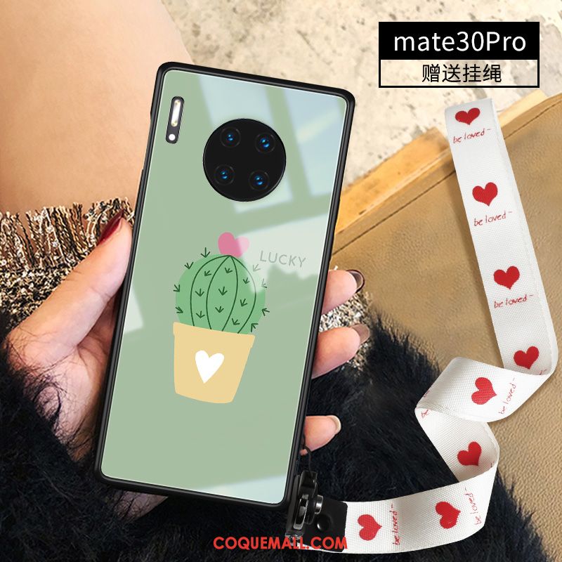 Étui Huawei Mate 30 Pro Vert Dessin Animé Frais, Coque Huawei Mate 30 Pro Personnalité Incassable