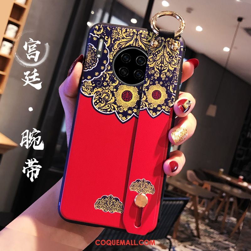 Étui Huawei Mate 30 Protection Tempérer Légères, Coque Huawei Mate 30 Fleur Fluide Doux