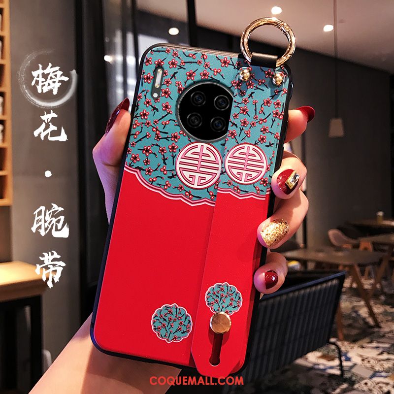 Étui Huawei Mate 30 Protection Tempérer Légères, Coque Huawei Mate 30 Fleur Fluide Doux