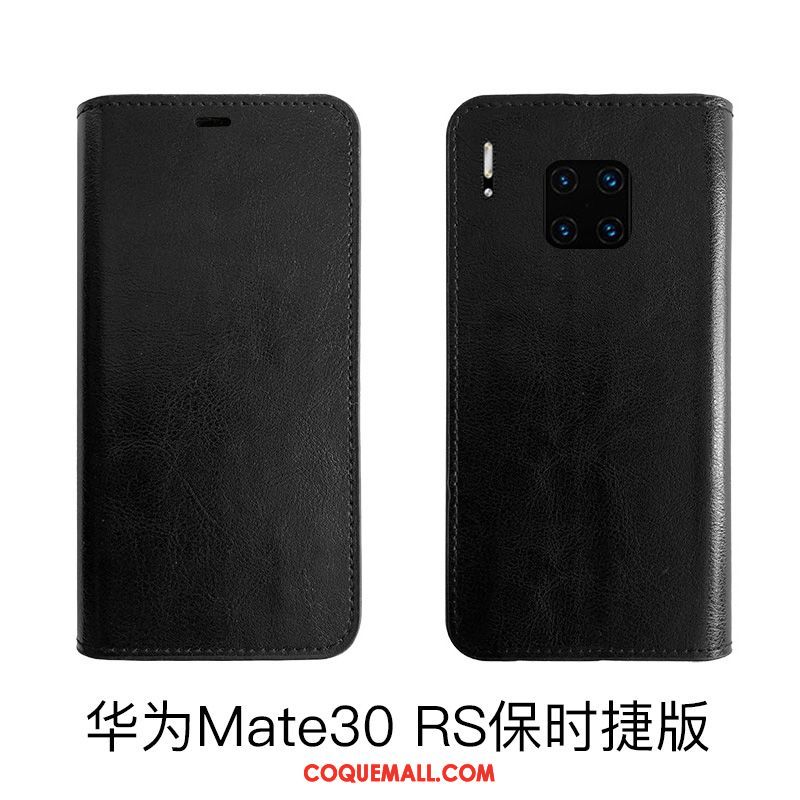 Étui Huawei Mate 30 Rs Cuir Véritable En Cuir Tout Compris, Coque Huawei Mate 30 Rs Bovins Protection Braun