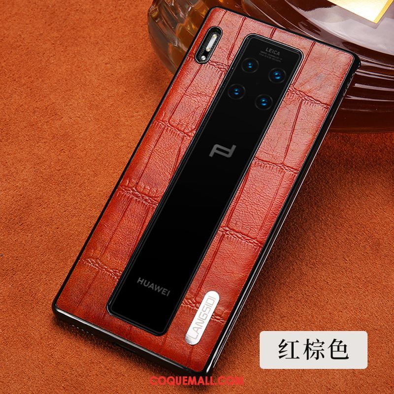 Étui Huawei Mate 30 Rs Cuir Véritable Téléphone Portable Luxe, Coque Huawei Mate 30 Rs Incassable Personnalisé