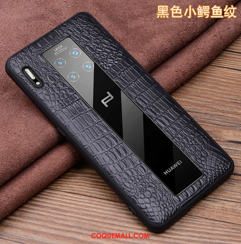 Étui Huawei Mate 30 Rs Protection Incassable Cuir Véritable, Coque Huawei Mate 30 Rs Luxe En Cuir