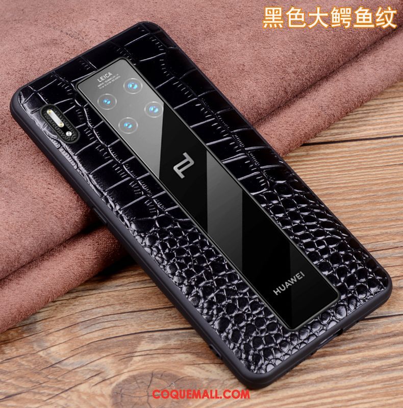 Étui Huawei Mate 30 Rs Protection Incassable Cuir Véritable, Coque Huawei Mate 30 Rs Luxe En Cuir