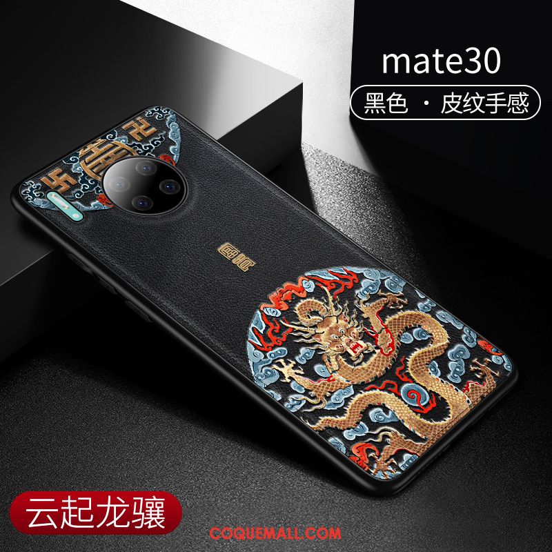 Étui Huawei Mate 30 Style Chinois Tout Compris Vert, Coque Huawei Mate 30 Nouveau Protection