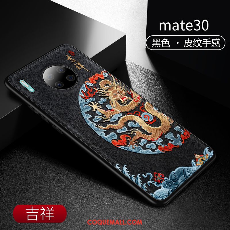 Étui Huawei Mate 30 Style Chinois Tout Compris Vert, Coque Huawei Mate 30 Nouveau Protection