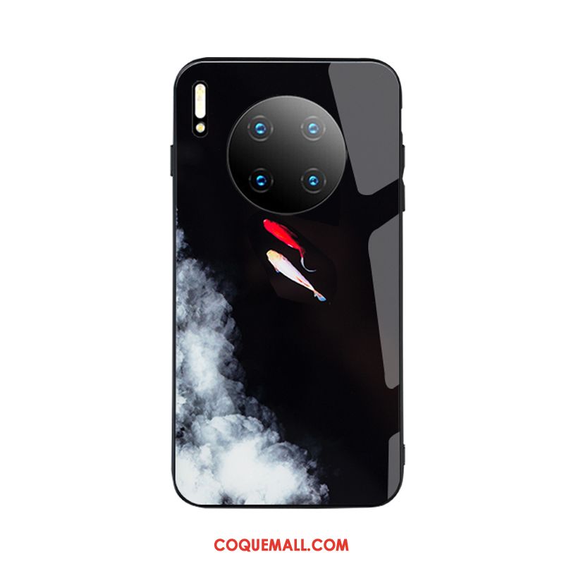 Étui Huawei Mate 30 Tempérer Net Rouge Vent, Coque Huawei Mate 30 Clair Verre