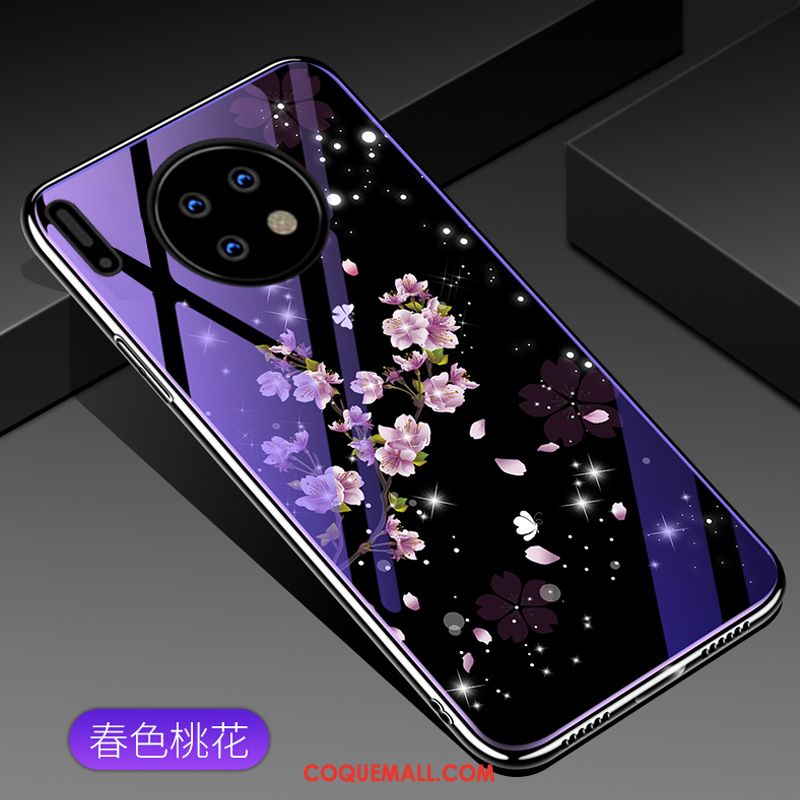 Étui Huawei Mate 30 Tout Compris Verre Téléphone Portable, Coque Huawei Mate 30 Violet Tendance