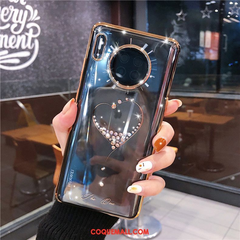 Étui Huawei Mate 30 Transparent Nouveau Téléphone Portable, Coque Huawei Mate 30 Vert Net Rouge