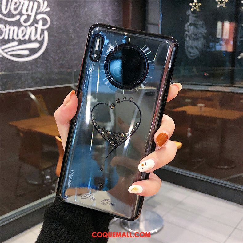 Étui Huawei Mate 30 Transparent Nouveau Téléphone Portable, Coque Huawei Mate 30 Vert Net Rouge