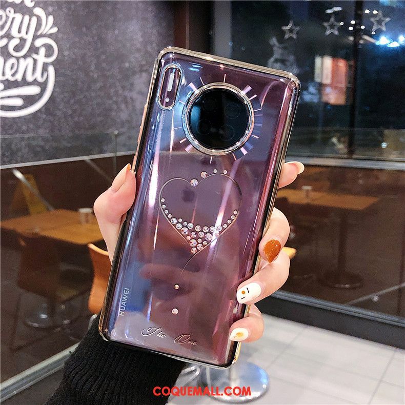 Étui Huawei Mate 30 Transparent Nouveau Téléphone Portable, Coque Huawei Mate 30 Vert Net Rouge