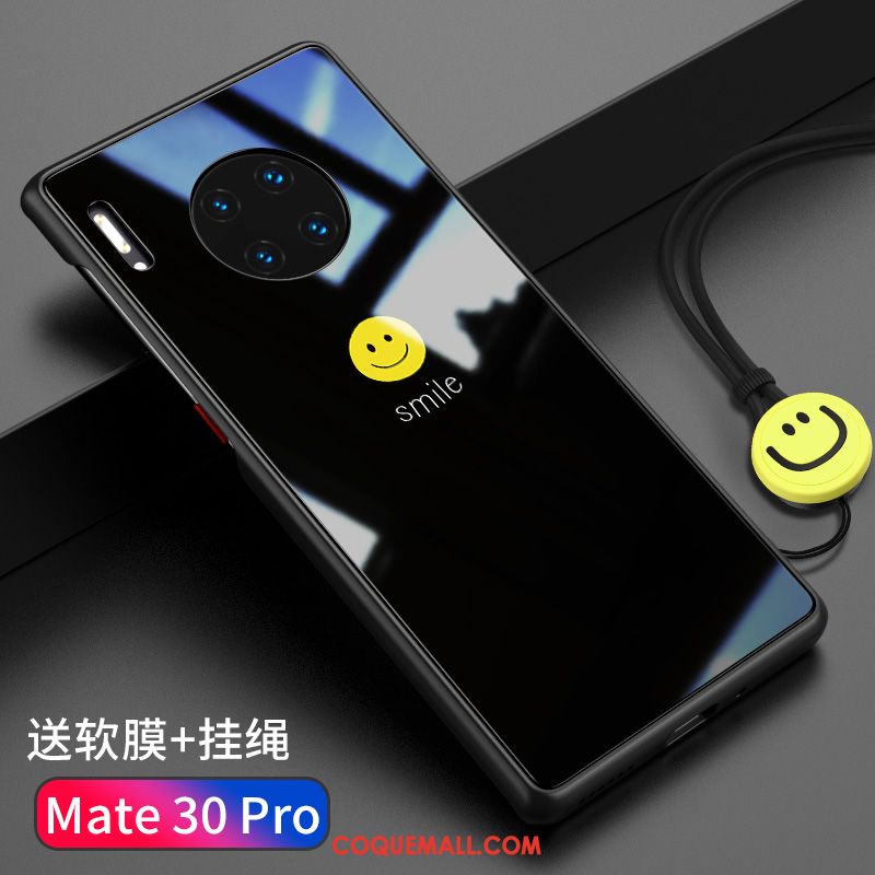 Étui Huawei Mate 30 Très Mince Personnalité Border, Coque Huawei Mate 30 Blanc Créatif