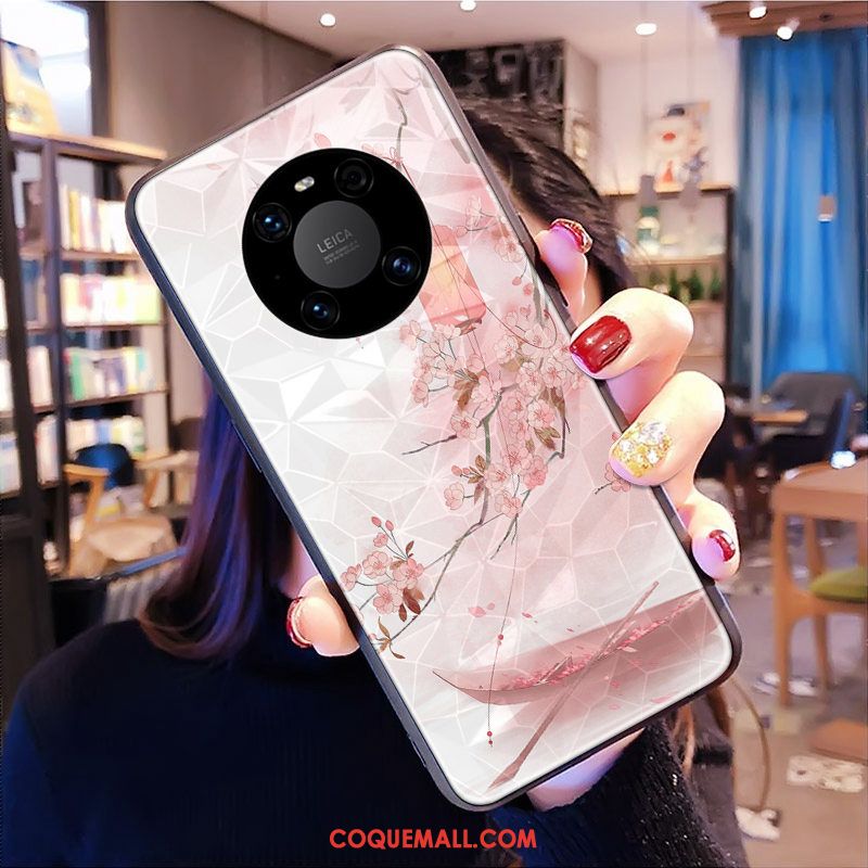 Étui Huawei Mate 40 Art Simple Style Chinois, Coque Huawei Mate 40 Losange Téléphone Portable