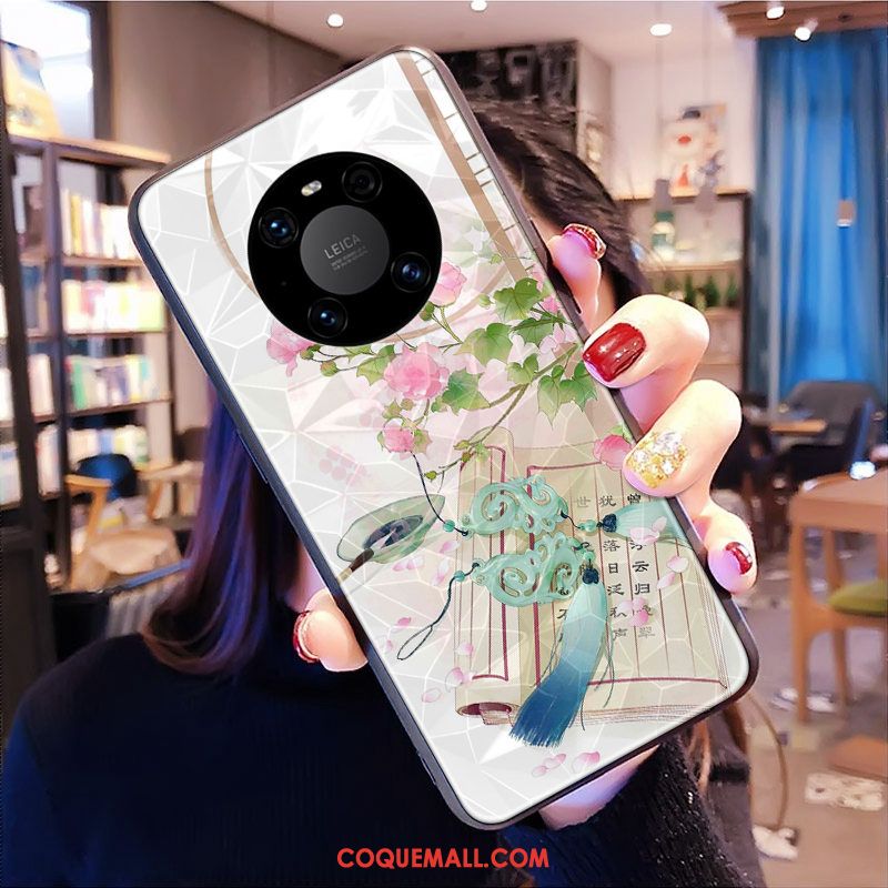 Étui Huawei Mate 40 Art Simple Style Chinois, Coque Huawei Mate 40 Losange Téléphone Portable