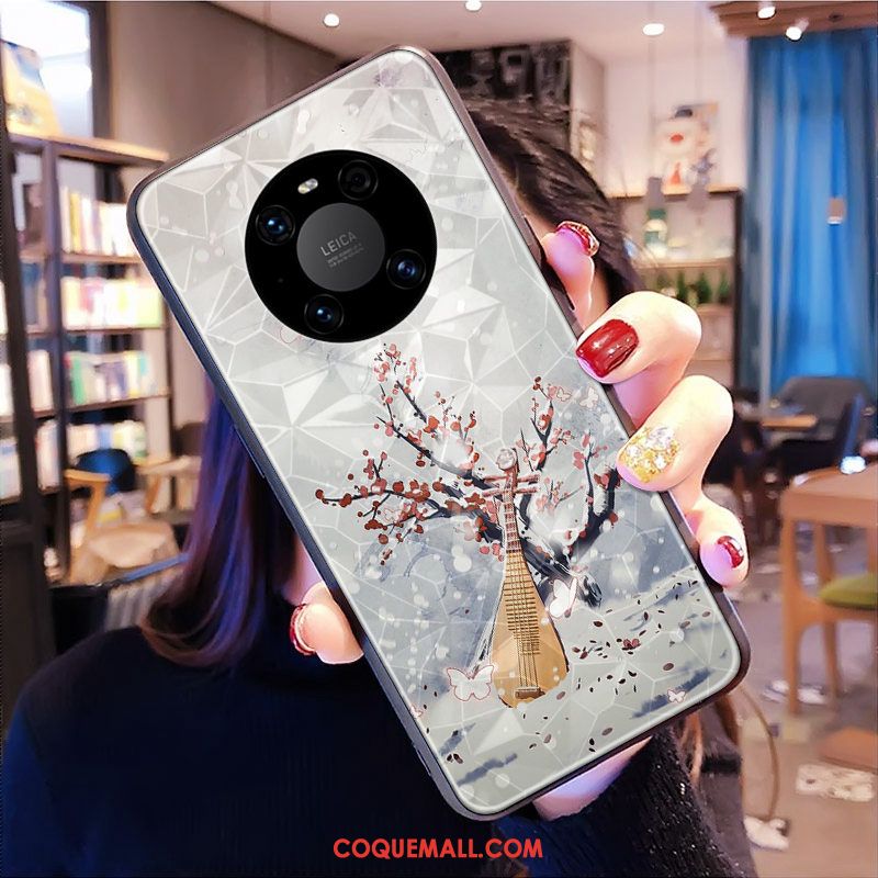 Étui Huawei Mate 40 Art Simple Style Chinois, Coque Huawei Mate 40 Losange Téléphone Portable