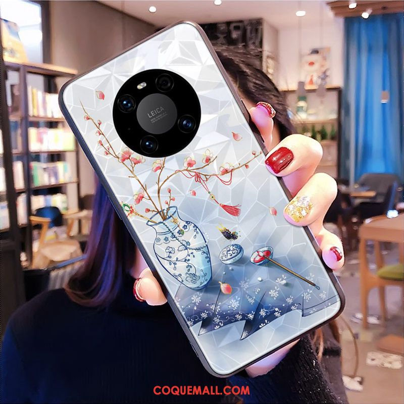 Étui Huawei Mate 40 Art Simple Style Chinois, Coque Huawei Mate 40 Losange Téléphone Portable