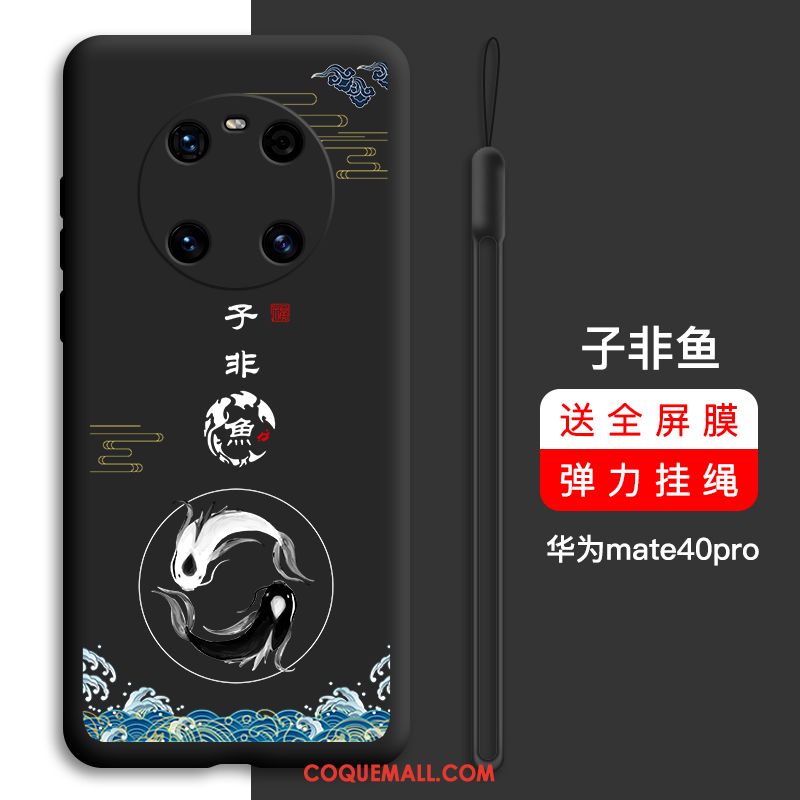Étui Huawei Mate 40 Pro Incassable Très Mince Tout Compris, Coque Huawei Mate 40 Pro Net Rouge Silicone