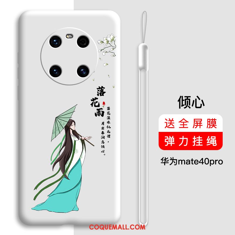 Étui Huawei Mate 40 Pro Incassable Très Mince Tout Compris, Coque Huawei Mate 40 Pro Net Rouge Silicone