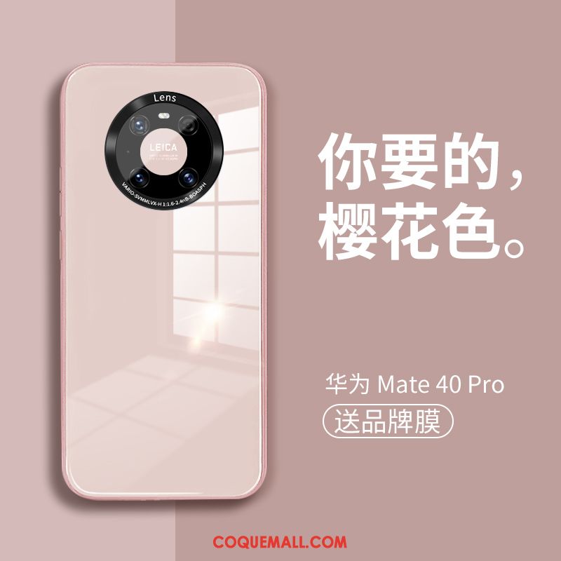 Étui Huawei Mate 40 Pro Miroir Tout Compris Téléphone Portable, Coque Huawei Mate 40 Pro Créatif Très Mince